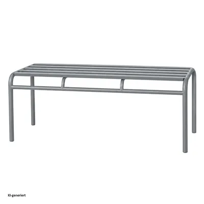 Produktbild von Celia Basic Metallbank Grau, Modernes Design, robust, 105x45x38 cm für überdachten Außenbereich