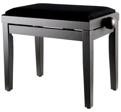 Image de Tabouret de piano, réglable en hauteur de 47 à 56 cm, noir