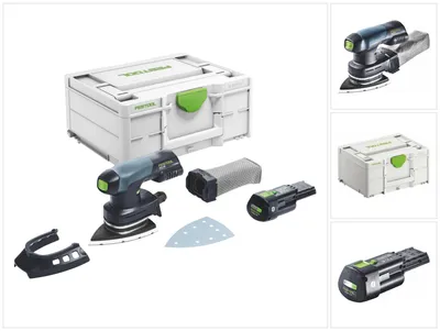 Produktbild von Festool DTSC 400-Basic Akku Deltaschleifer 18 V 100 x 150 mm Brushless + 1x Akku 3,0 Ah + Systainer - ohne Ladegerät