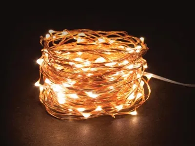 Produktbild von Microlight LED - 12 m - 120 warmweiße Lampen - Kupferdraht - 4,5 V