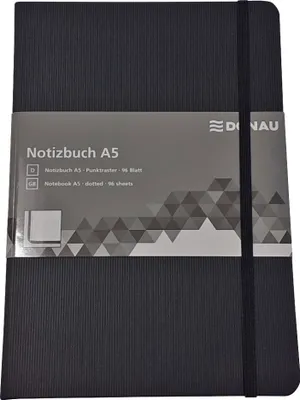 Produktbild von DONAU 1345201-01 Notizbuch, A5, 80g/m², 96 Blatt, Hardcover, dotted