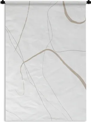 Produktbild von MuchoWow® Wandteppich Wandbehang Abstrakt - Minimalismus - Linienkunst 120x180 cm Tapisserie Dekoration Wandtuch - Schlafzimmer - Dekorationen für das Haus