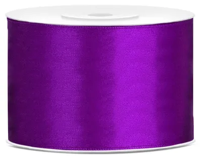 Satijnen Band, 5 cm x 25 m, Violett