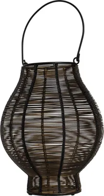 Produktbild von Laterne LIVIA Metall schwarz-gold birnenförmig mittel Ø28x34cm