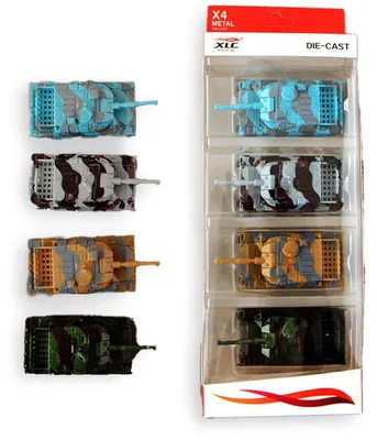 Produktbild von Tankrückzug aus Druckguss, 9 cm, 4er-Set