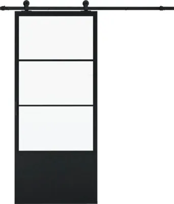 Produktbild von Pertura Schiebetür Komplett-Set Jarn 04 Satin 1000x2350 mm inkl. Laufschiene mit Rolle,Griff-Set