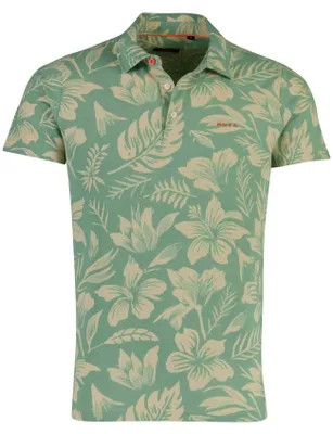 Produktbild von Poloshirt New Zealand Groen Bladeren Print
