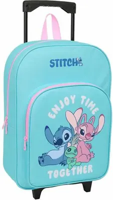 Obrázek produktu pro Školní batoh s kolečky Stitch Blue 32 x 42 x 14 cm