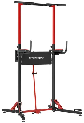 Image de Barre de traction, barre de portail et station de fitness pliables - structure en acier avec hauteur réglable de 127 à 223 cm