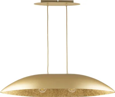 Obrázok produktu pre Sigma Lighting 2xE27 15W živicová podlhovastá oválna zlatá 2-bodová závesná lampa Gondola