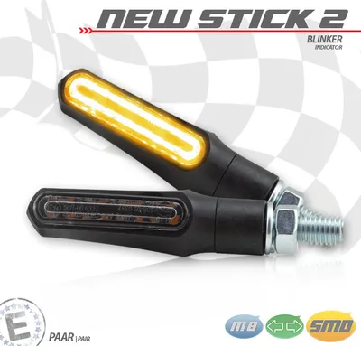 Produktbild von LED-Blinker NEW STICK 2 ABS schwarz