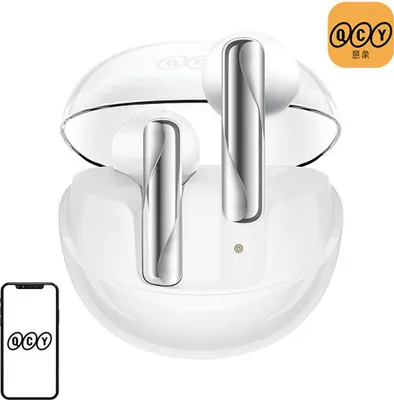 Produktbild von TWS QCY AilyBuds Clear T32 Kopfhörer (weiß)
