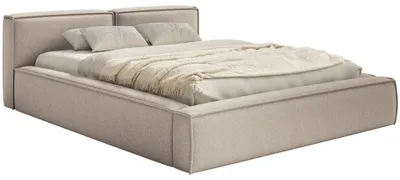 Produktbild von Selsey Tilves Slim – Polsterbett 200x200 mit Bettkasten und Lattenrost, Chenille, beige