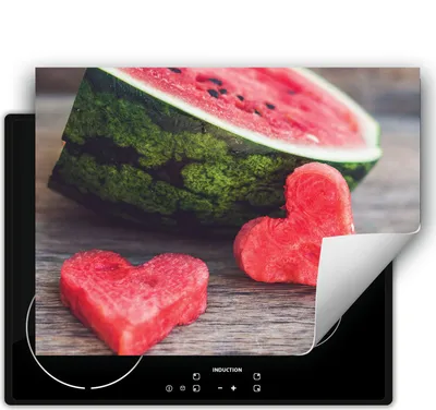Produktbild von DarHaus Herdabdeckplatte 70x52 cm Anti Rutsch Matte Aufrollbar, Herz - Obst