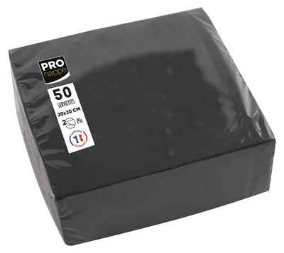 Immagine prodotto di PROnappe SV622021I PROnappe tovaglioli da cocktail, 200 x 200 mm, nero