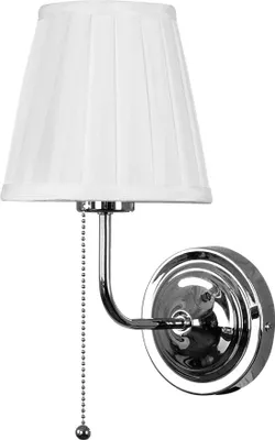 Produktbild von ARTE LAMP Klassische dekorative Tischlampe mit Kabel – LED-Schreibtischlampe mit weißem Textillampenschirm für Wohnzimmer und Schlafzimmer.Color:Chrom, Weiß,Size:Wandleuchte