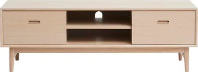 Produktbild von Rosie TV Tisch mit 2 Türen in massiver,furnierter amerik. Eiche weiss gelaugt.