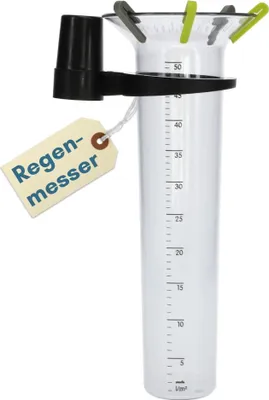 Produktbild von Regenmesser für Garten Niederschlagsmesser Garten Regen Messbecher Niederschlagsmengenermittlung Regen Messer Wetterfest mit Statistikfunktion