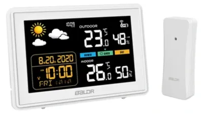 Immagine prodotto di Stazione meteorologica BALDRTHERM B0359WST2H2PR con sensore esterno