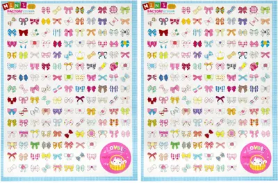 Produktbild von Oblique Unique 312 Sticker Schleifen Fliegen Kinder Aufkleber Vintage Deko Dekoration Scrapbooking Basteln