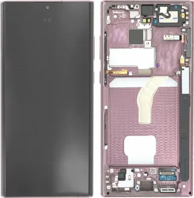 Produktbild von Original Dynamic AMOLED Display Touchscreen Bildschirm & Rahmen Burgundy Lila für Samsung Galaxy S22 Ultra S908B & Werkzeug