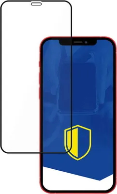 Produktbild von 3MK HardGlass Max für iPhone 12/12 Pro, Schwarz, Anti-Fingerabdruck-Displayschutz