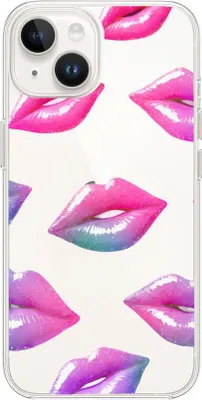 Image de Coque iPhone 14 transparente en silicone avec hologramme