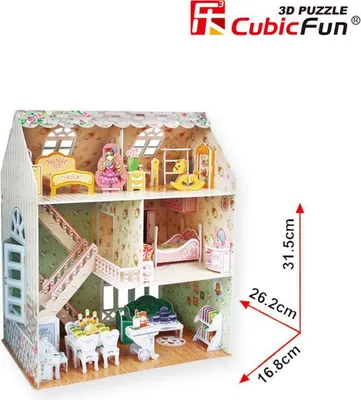 Produktbild von Cubic Fun 3D Puzzle Puppenhaus Dreamy - 160 Teile - Spielzeug