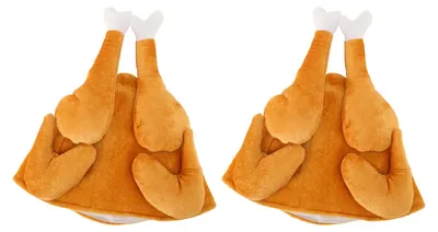 Obrázok produktu pre 2 ks opražených morčacích klobúkov, luxusný doplnok na Deň vďakyvzdania pre halloweenskú kostýmovú párty