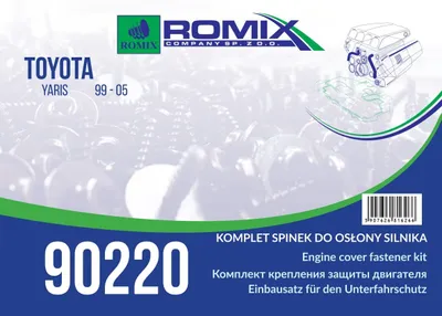 Produktbild von ROMIX Befestigungselement Motorabdeckung 90220 für TOYOTA Yaris Schrägheck (P1)