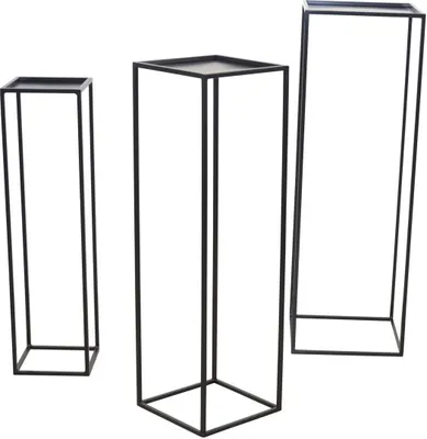 Produktbild von Metall Blumenständer schwarz Höhe: 83 cm