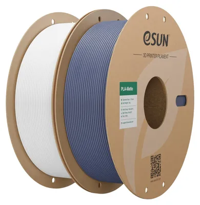Obrázek produktu pro eSUN, vylepšený matný filament PLA, 1,75 mm, krémově bílá + tmavě šedá, 2 kg