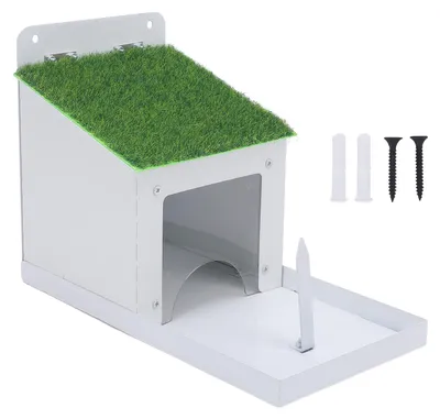 Imagen del producto de Comedero para ardillas con soporte para mazorcas de maíz, caja de alimentación metálica para exteriores, ideal para colocar en la pared, en el jardín, el patio o el hogar