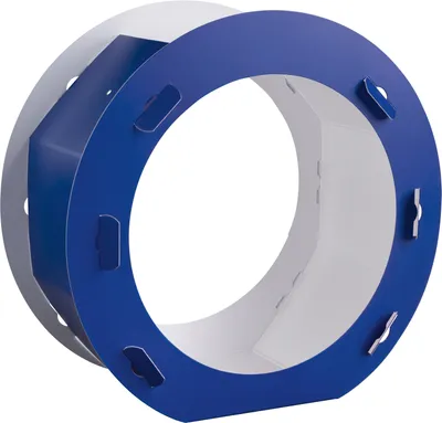 Produktbild von Runder Blauer Papier-Laternen-Rohling 22 x 10 cm, 400 g/m²