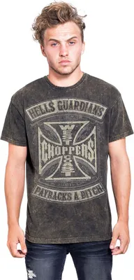 Produktbild von West Coast Choppers Hells Guardians Vintage T-Shirt, braun, M