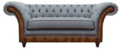 Image de hesterfield gris clair 2 places rembourré Designer Sitzmöbel