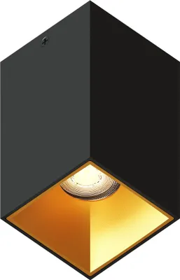 Produktbild von Ledvion LED Aufbauspot Schwarz Quadratisch 3W Warmweiss dimmbar