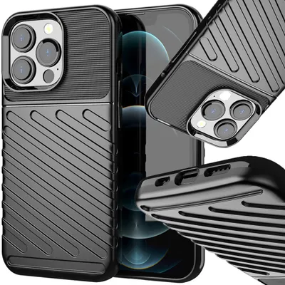 Zdjęcie produktu dla Thunder Case Elastyczne Pancerne Etui Pokrowiec Iphone 13 Pro Czarny
