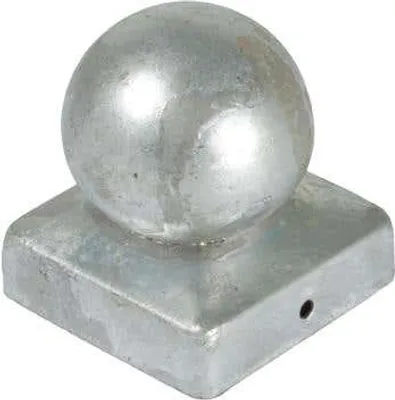 Produktbild von T&J Pfostenabdeckung aus Metall 7 x 7 cm Kugel Feuerverzinkt
