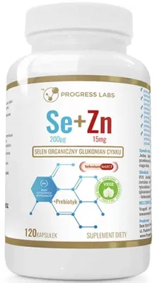 Produktbild von Selen 200mcg + Cynk 15mg Ergänzungsfuttermittel 120 kapsułek