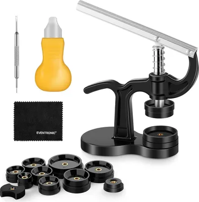 Image de outillage d'horloger set d'outils d'horlogerie presse outillage d'horlogerie fermoir de boîtier outillage de réparation d'horlogerie avec inserts en plastique