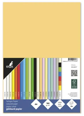 Produktbild von kangaro Multifunktionspapier DIN A4 160 g/qm dunkel chamois 50 Blatt