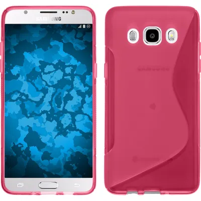 Produktbild von PhoneNatic Case kompatibel mit Samsung Galaxy J5 (2016) J510 - pink Silikon Hülle S-Style + 2 Schutzfolien