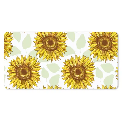 Produktbild von MuchoWow® Schreibtischunterlage Sonnenblume - Muster - Blumen 80x40 cm - XXL Mauspad - Gaming Mauspad