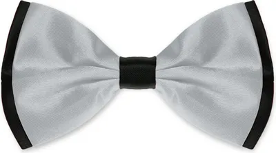 Produktbild von Fliege Herren Hochzeit Konfirmation Anzug Smoking Schleife Schlips zweifarbig silber-schwarz