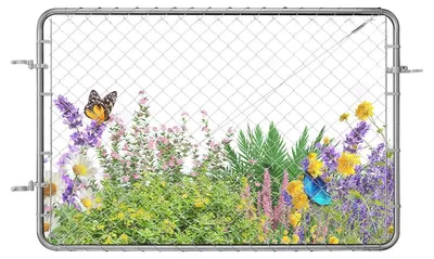 Produktbild von Verstellbare Kettengitter-Zauntür, 183 x 123 cm