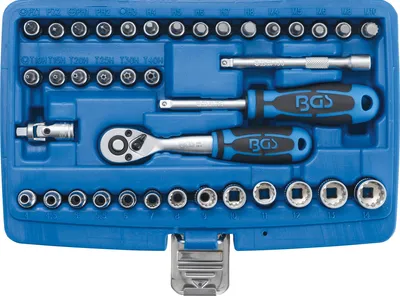 Image de BGS 2151 Jeu de clés à douilles Gear Lock, 6,3 (1/4), 39 pcs.