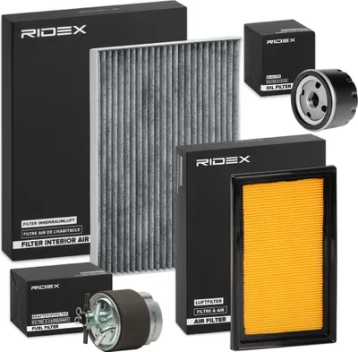 Produktbild von RIDEX Filterset Inspektionspaket Filtersatz für NISSAN Qashqai / Qashqai +2 I (J10, NJ10)