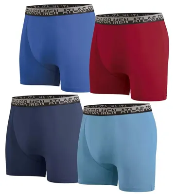 Produktbild von Atlas For Men - Boxershorts für Herren (4er-Pack) AF1829 (XL) (Blau/Marineblau/Rot/Hellblau)