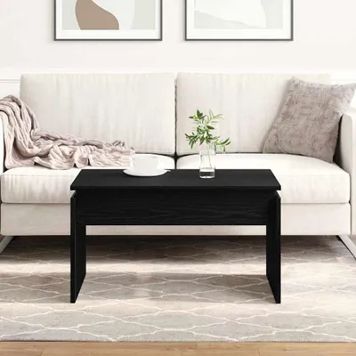 Immagine prodotto di Maison Exclusive - Tavolino da salotto effetto rovere nero 68 x 50 x 38 cm Materiale ligneo